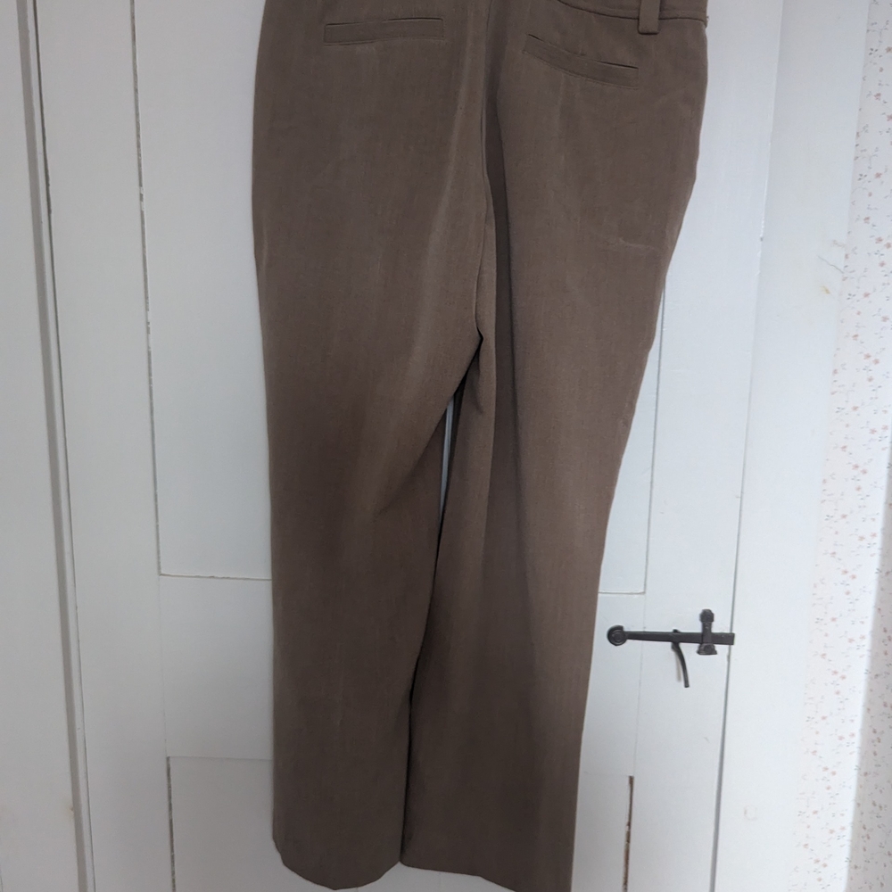 Talbots Women's 12 Brown Pants tailored front seam classic professional office - Picture 8 of 13